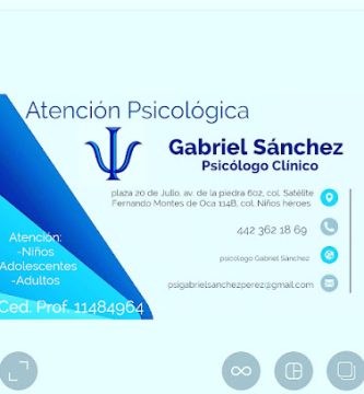 Psicólogo clínico Gabriel Sánchez