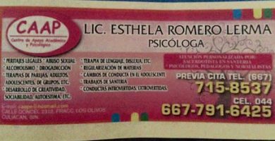 Psicóloga Esthela Romero